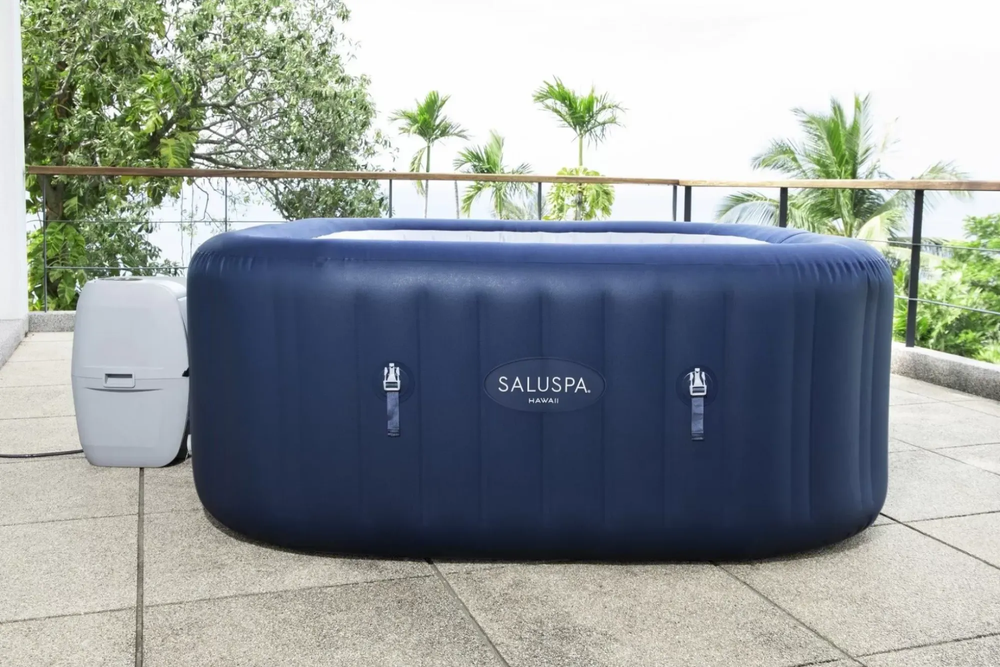 Bestway Energysense<Saluspa Hawaii Energysense Smart Airjet Inflatable Hot Tub Spa 4-6 Person