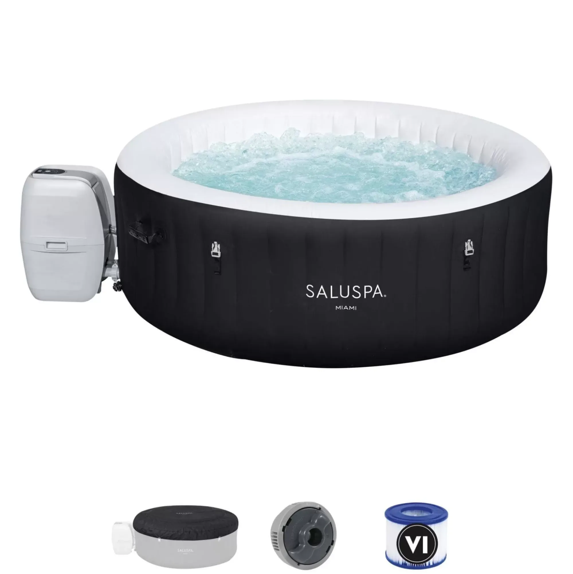 Bestway Airjet<Saluspa Miami Airjet Inflatable Hot Tub Spa 2-4 Person