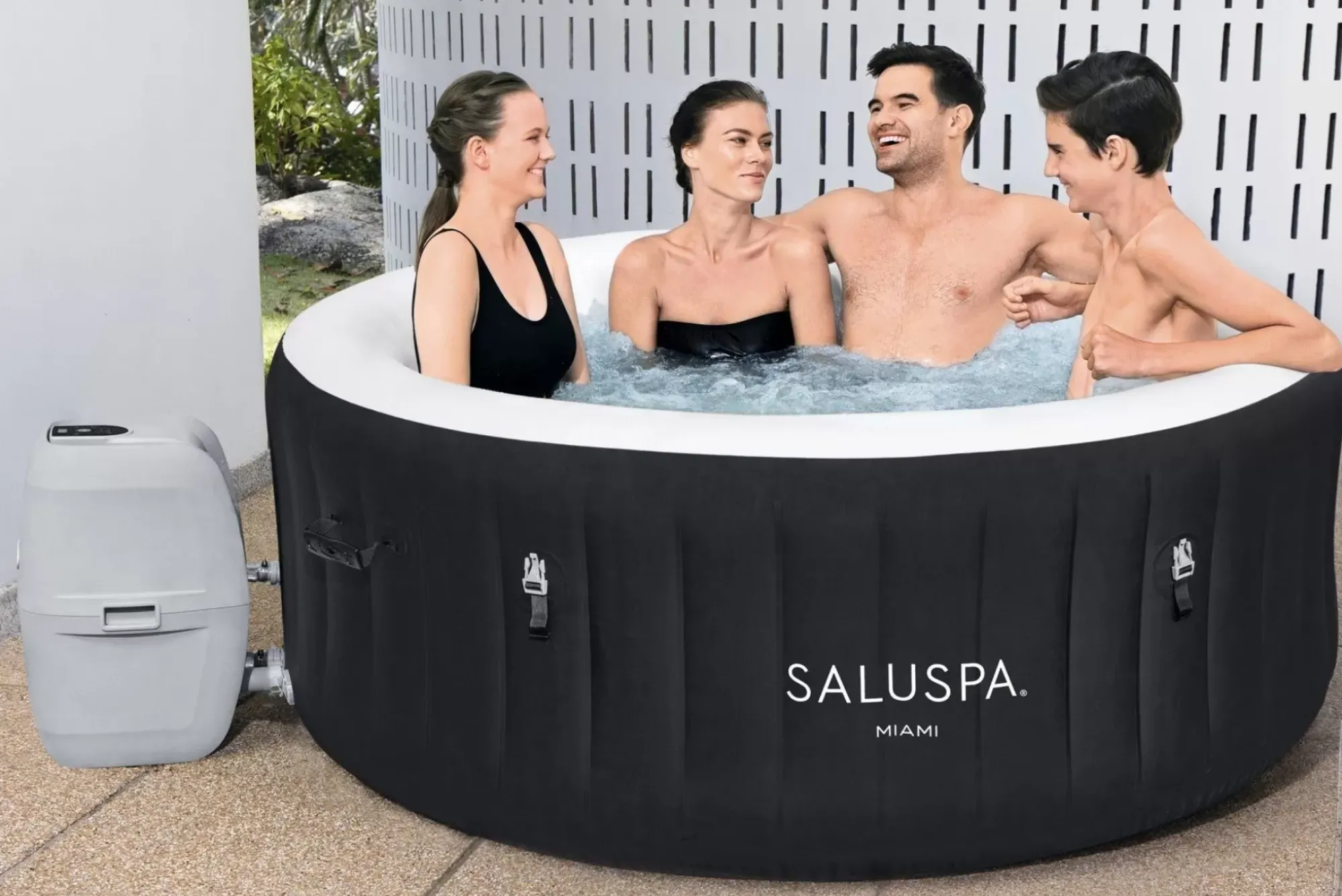 Bestway Airjet<Saluspa Miami Energysense Airjet Inflatable Hot Tub Spa 2-4 Person