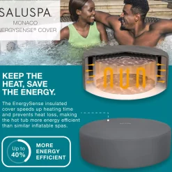 Bestway Airjet<Saluspa Monaco Energysense Smart Signature Airjet Inflatable Hot Tub With App-Control 5-7 Person