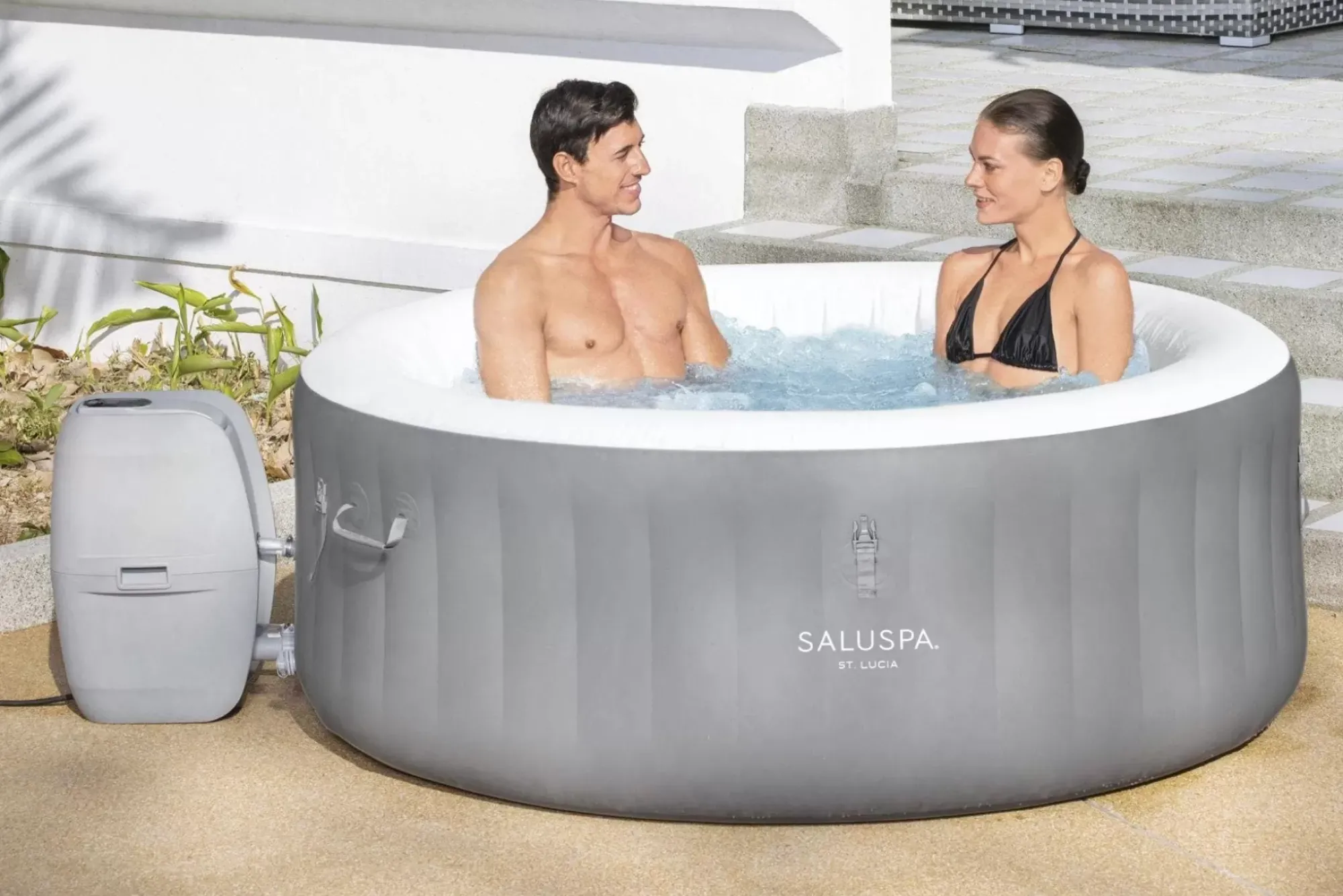 Bestway Airjet<Saluspa St. Lucia Airjet Inflatable Hot Tub Spa 2-3 Person